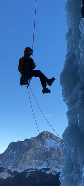 rock on climbing rope